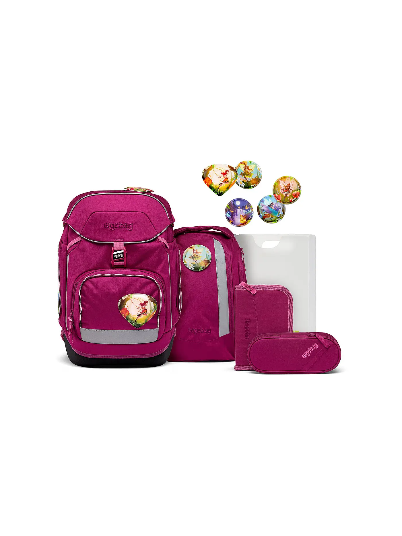 ERGOBAG | Schultaschen Set 5tlg PACK Eco Hero - WaldzauBär | 